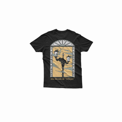 PLAYERA 10 AÑOS DE REFLEJOS NEGRA