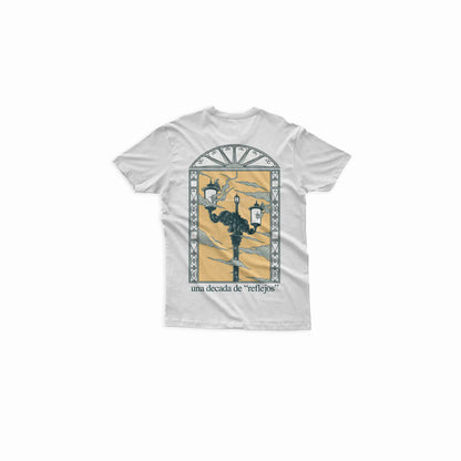 PLAYERA 10 AÑOS DE REFLEJOS BLANCA